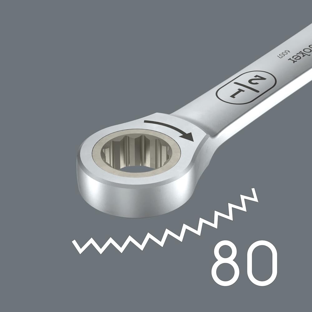 6007 Joker Ratcheting Combination Spanner SB, Long Design, Imperial, 5/16" x 180 mm - Image 7