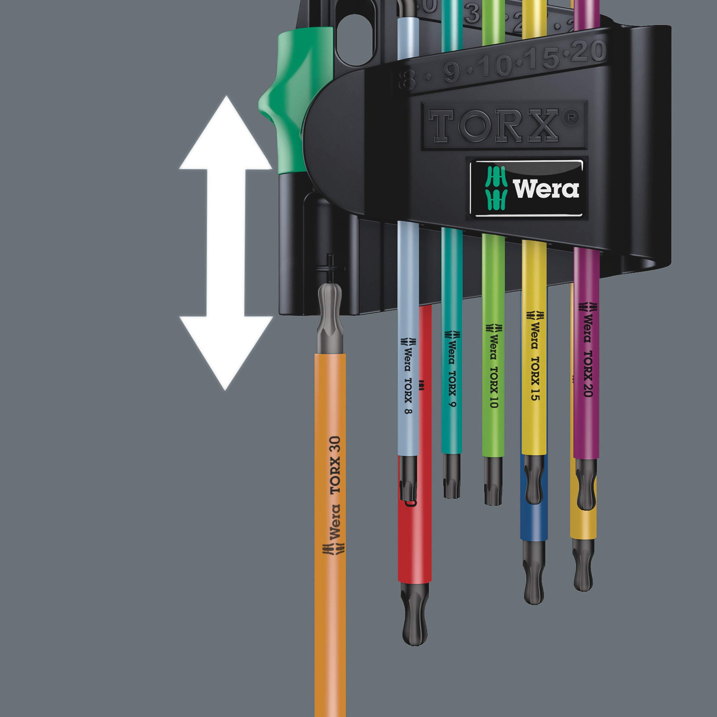 Wera Tools 05073599001 967 SPKL/9 TX BO SB L-Key Set Tamper-Proof TORX Screws, One Size, Multi - Image 6